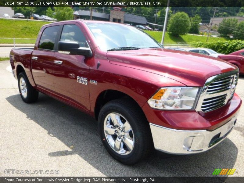 Deep Cherry Red Crystal Pearl / Black/Diesel Gray 2014 Ram 1500 SLT Crew Cab 4x4