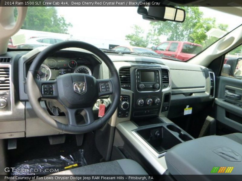Deep Cherry Red Crystal Pearl / Black/Diesel Gray 2014 Ram 1500 SLT Crew Cab 4x4