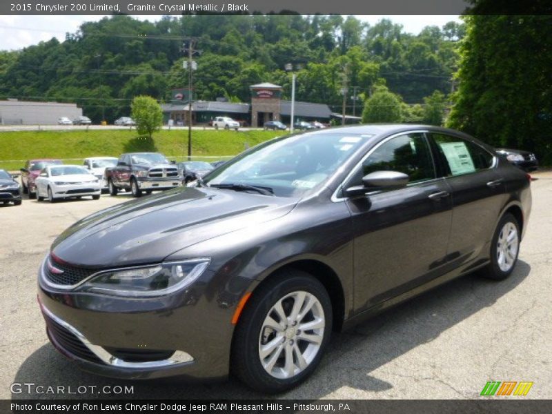 Granite Crystal Metallic / Black 2015 Chrysler 200 Limited