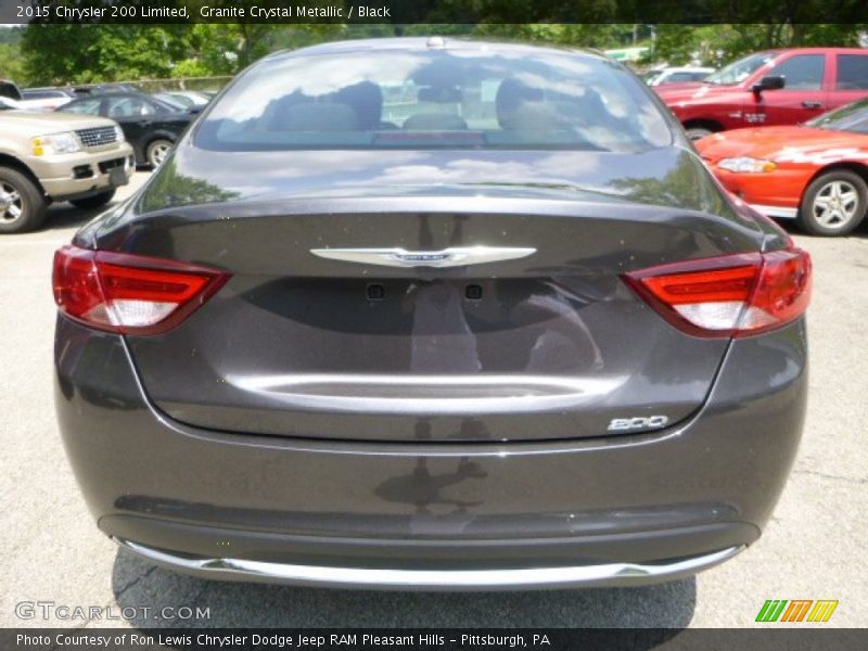 Granite Crystal Metallic / Black 2015 Chrysler 200 Limited