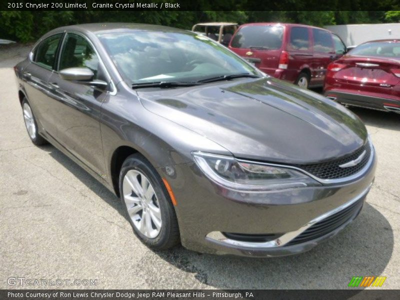 Granite Crystal Metallic / Black 2015 Chrysler 200 Limited