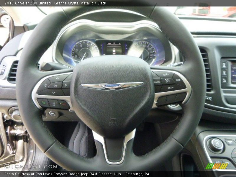 Granite Crystal Metallic / Black 2015 Chrysler 200 Limited