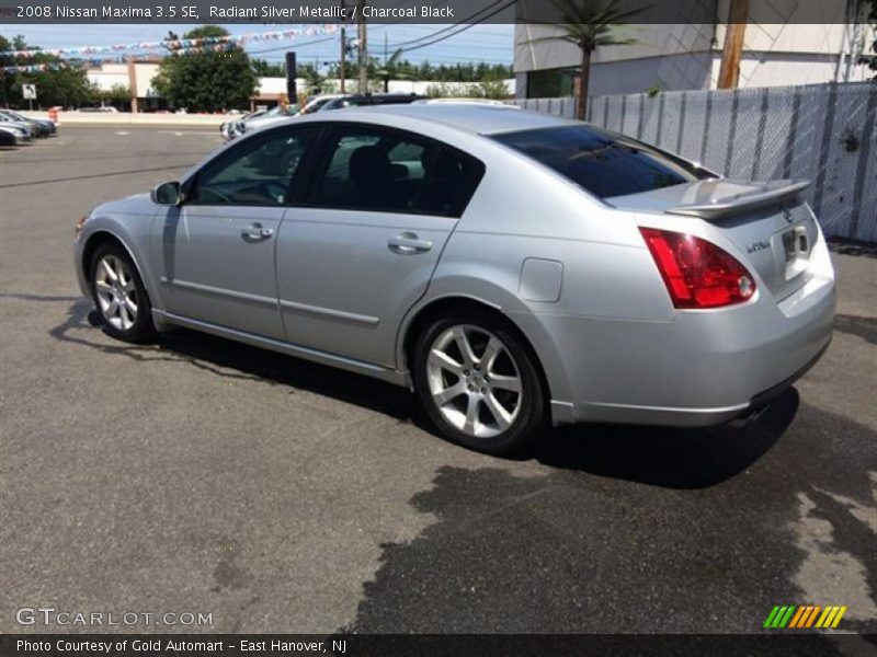 Radiant Silver Metallic / Charcoal Black 2008 Nissan Maxima 3.5 SE