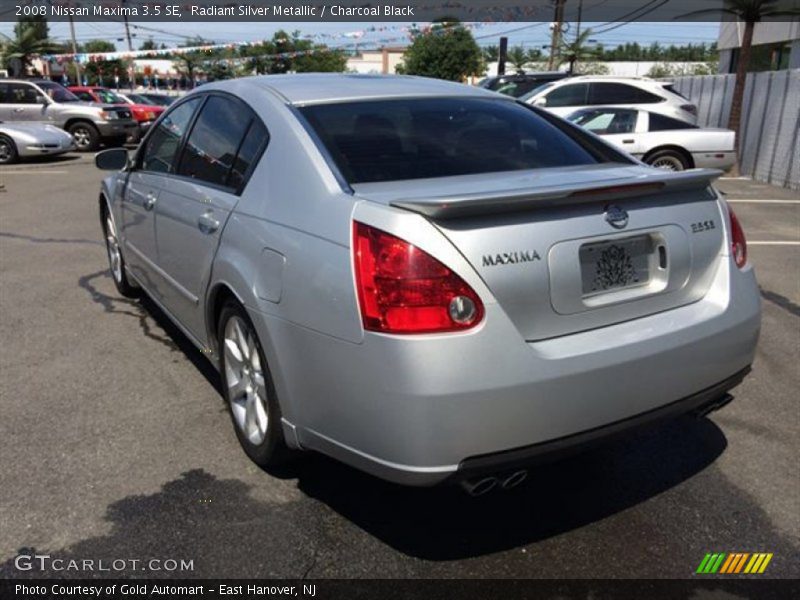 Radiant Silver Metallic / Charcoal Black 2008 Nissan Maxima 3.5 SE
