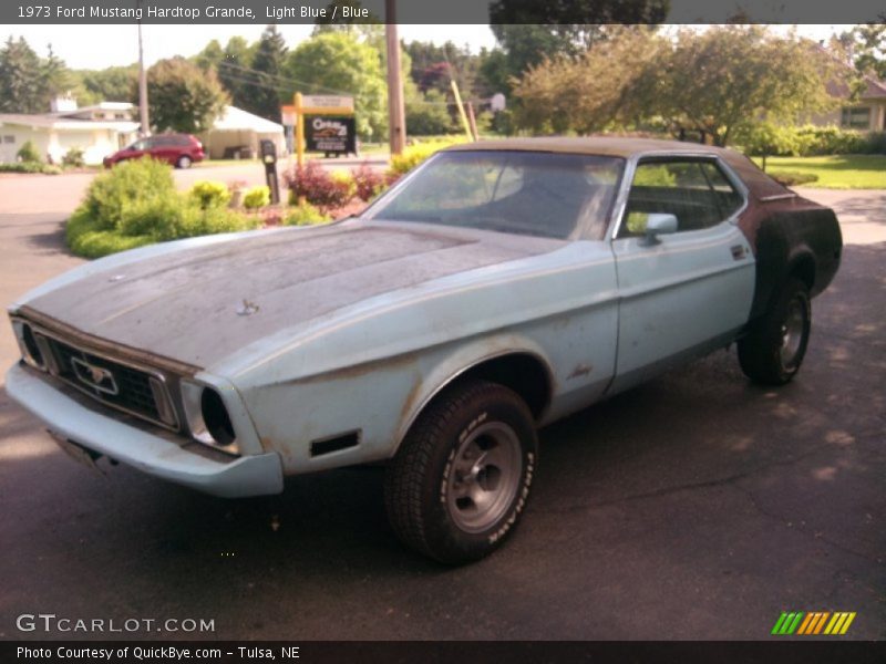 Light Blue / Blue 1973 Ford Mustang Hardtop Grande