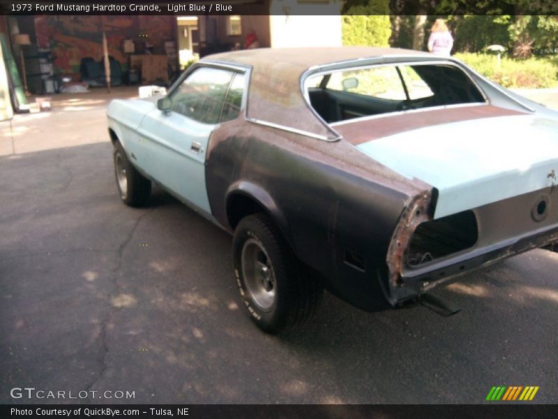 Light Blue / Blue 1973 Ford Mustang Hardtop Grande