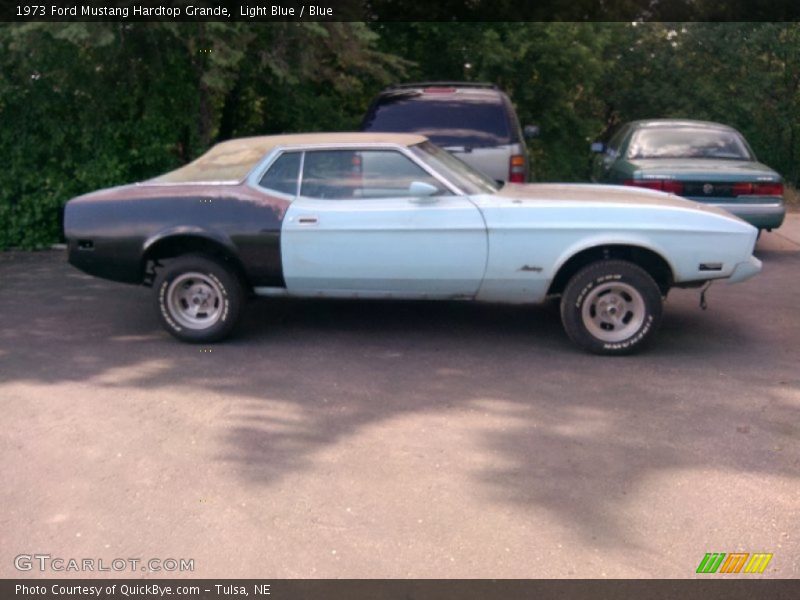 Light Blue / Blue 1973 Ford Mustang Hardtop Grande