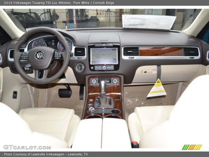 Pure White / Cornsilk Beige 2014 Volkswagen Touareg TDI Lux 4Motion