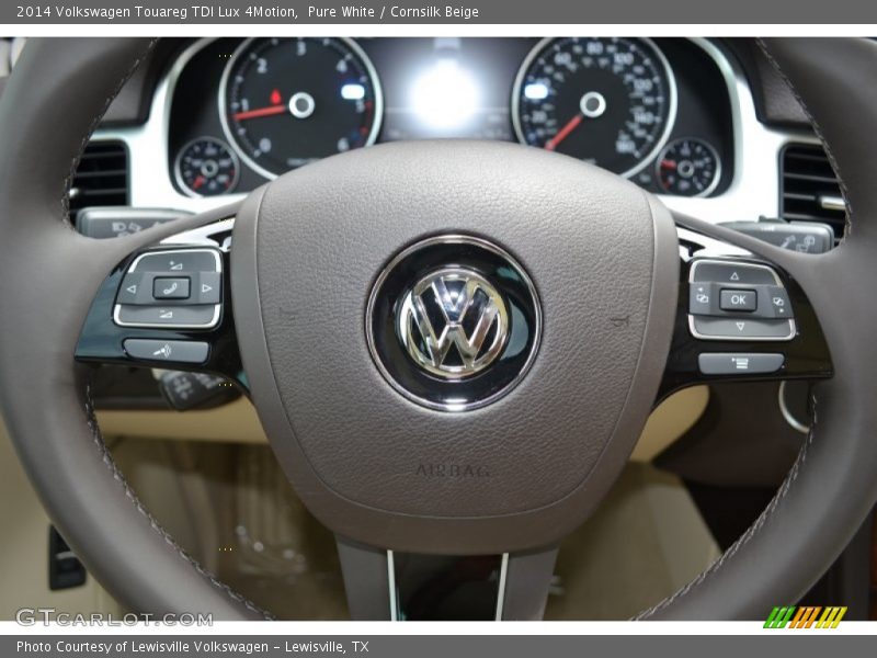 Pure White / Cornsilk Beige 2014 Volkswagen Touareg TDI Lux 4Motion