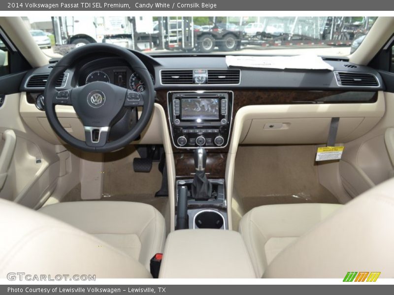 Candy White / Cornsilk Beige 2014 Volkswagen Passat TDI SEL Premium