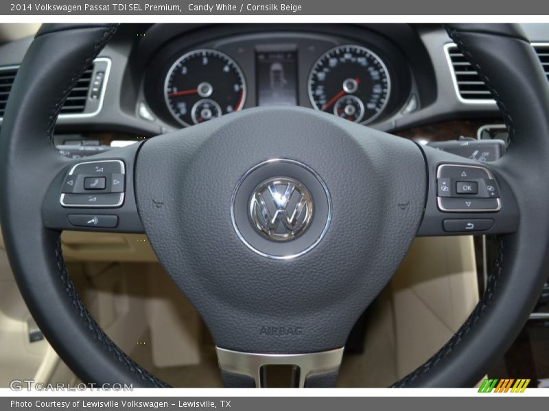 Candy White / Cornsilk Beige 2014 Volkswagen Passat TDI SEL Premium
