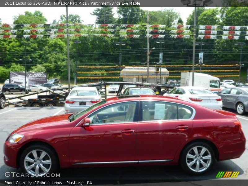 Matador Red Mica / Parchment/Birds Eye Maple 2011 Lexus GS 350 AWD