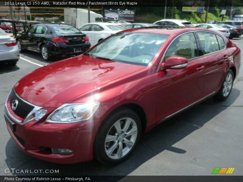 Matador Red Mica / Parchment/Birds Eye Maple 2011 Lexus GS 350 AWD