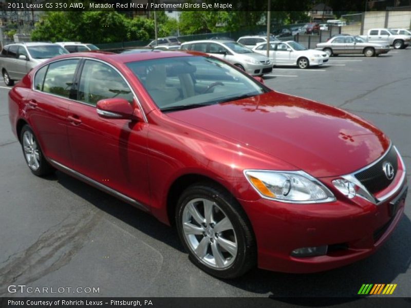 Matador Red Mica / Parchment/Birds Eye Maple 2011 Lexus GS 350 AWD