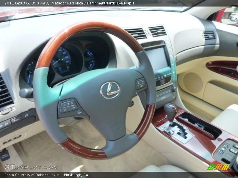 Matador Red Mica / Parchment/Birds Eye Maple 2011 Lexus GS 350 AWD