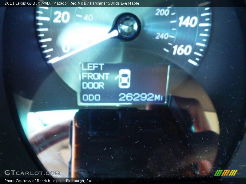 Matador Red Mica / Parchment/Birds Eye Maple 2011 Lexus GS 350 AWD