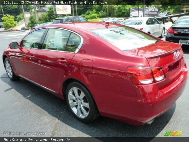 Matador Red Mica / Parchment/Birds Eye Maple 2011 Lexus GS 350 AWD