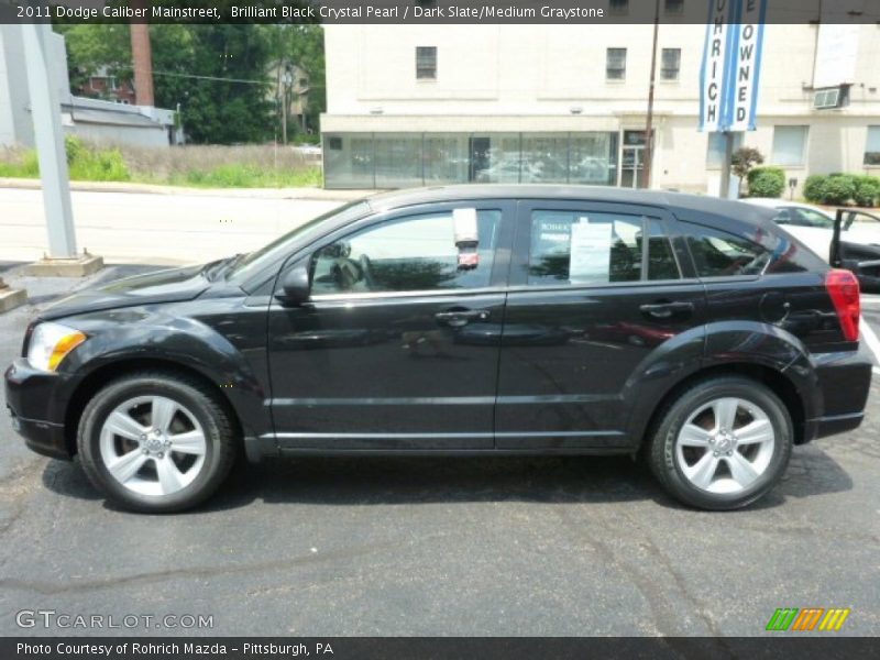 Brilliant Black Crystal Pearl / Dark Slate/Medium Graystone 2011 Dodge Caliber Mainstreet