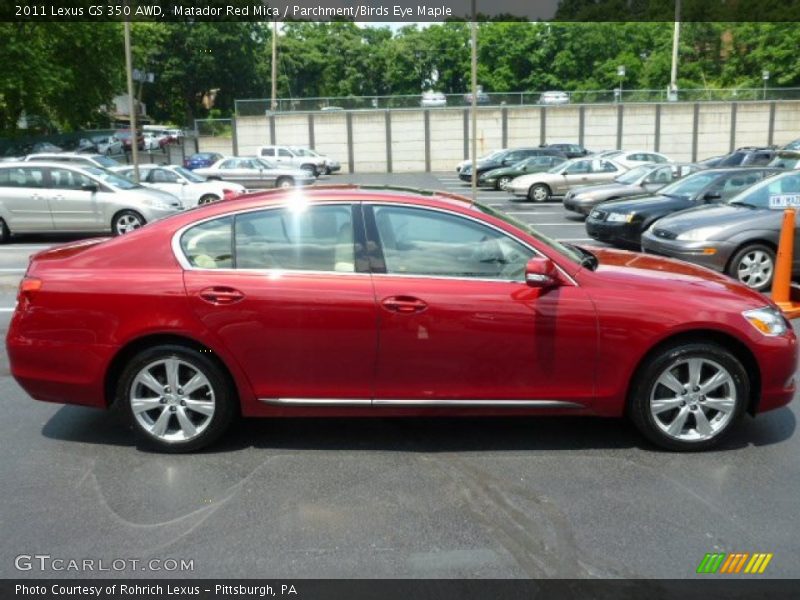 Matador Red Mica / Parchment/Birds Eye Maple 2011 Lexus GS 350 AWD