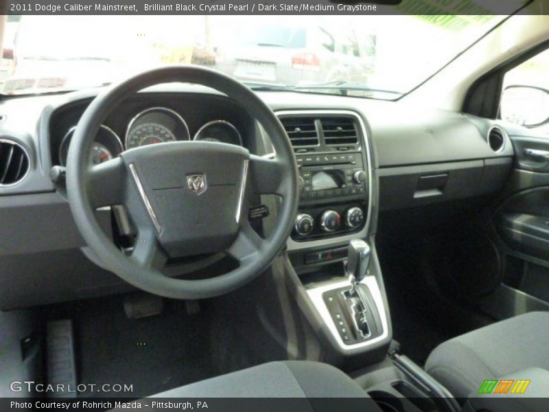 Brilliant Black Crystal Pearl / Dark Slate/Medium Graystone 2011 Dodge Caliber Mainstreet