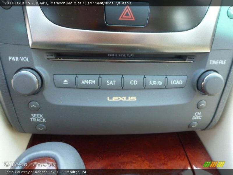 Matador Red Mica / Parchment/Birds Eye Maple 2011 Lexus GS 350 AWD