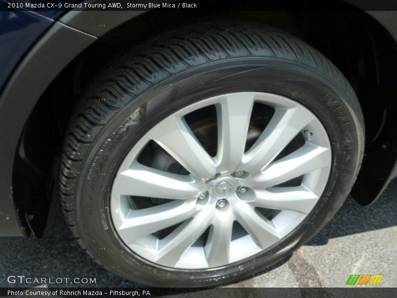 Stormy Blue Mica / Black 2010 Mazda CX-9 Grand Touring AWD