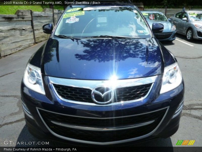 Stormy Blue Mica / Black 2010 Mazda CX-9 Grand Touring AWD