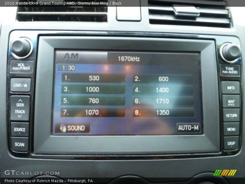 Audio System of 2010 CX-9 Grand Touring AWD
