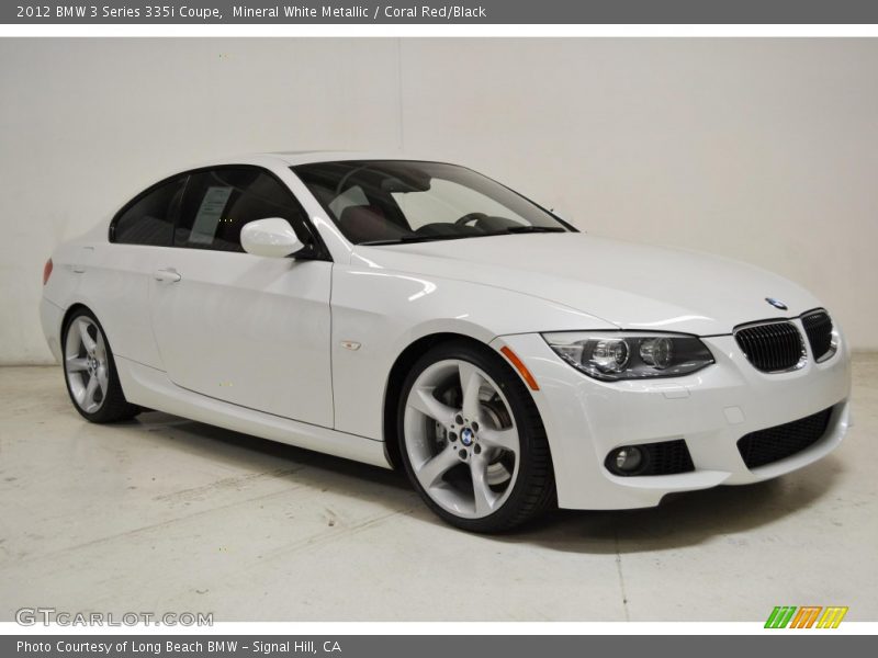 Mineral White Metallic / Coral Red/Black 2012 BMW 3 Series 335i Coupe