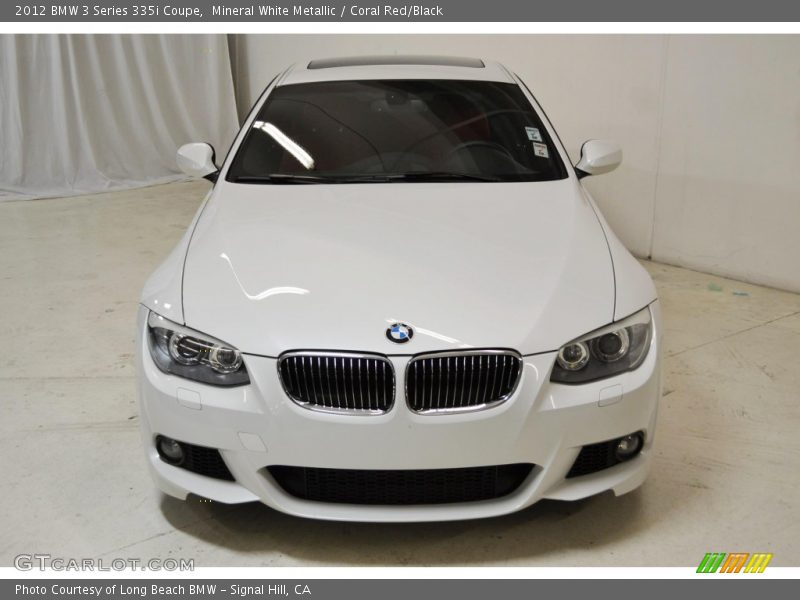 Mineral White Metallic / Coral Red/Black 2012 BMW 3 Series 335i Coupe