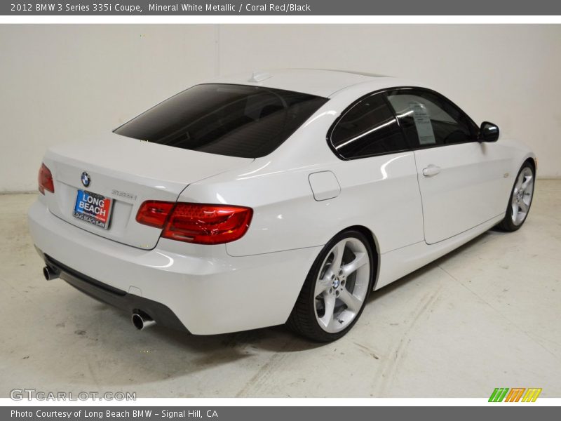 Mineral White Metallic / Coral Red/Black 2012 BMW 3 Series 335i Coupe