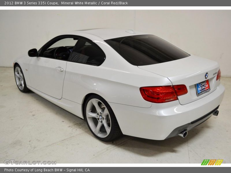 Mineral White Metallic / Coral Red/Black 2012 BMW 3 Series 335i Coupe