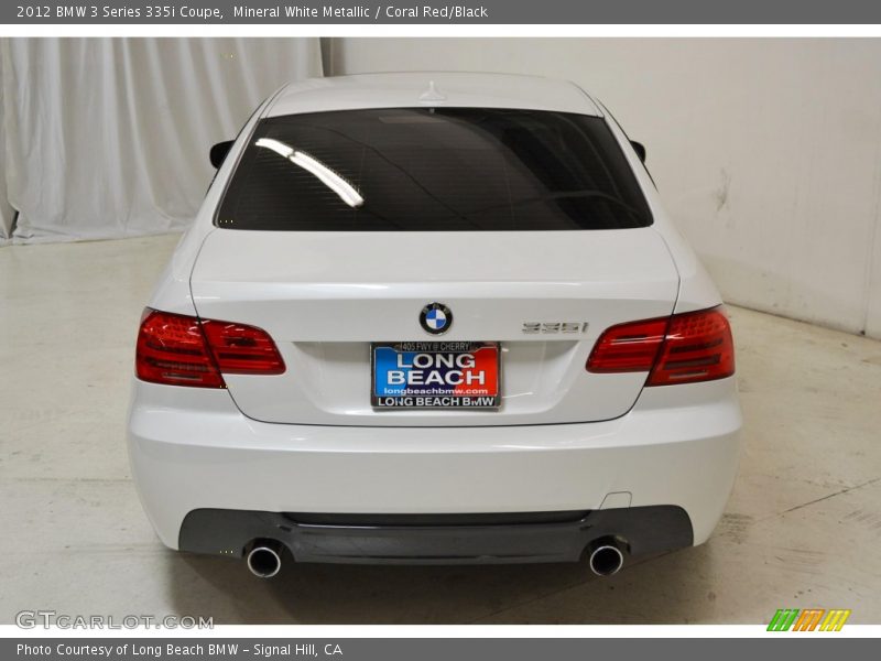 Mineral White Metallic / Coral Red/Black 2012 BMW 3 Series 335i Coupe