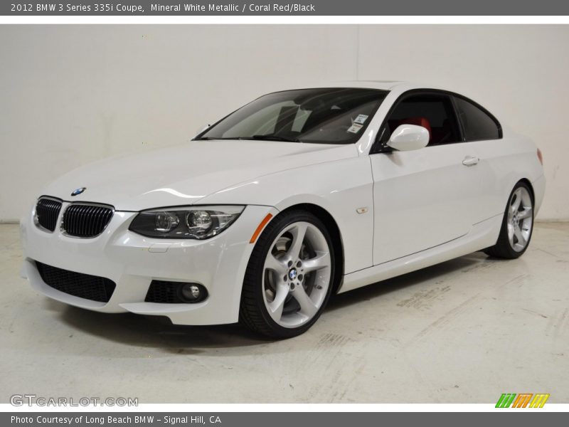 Mineral White Metallic / Coral Red/Black 2012 BMW 3 Series 335i Coupe