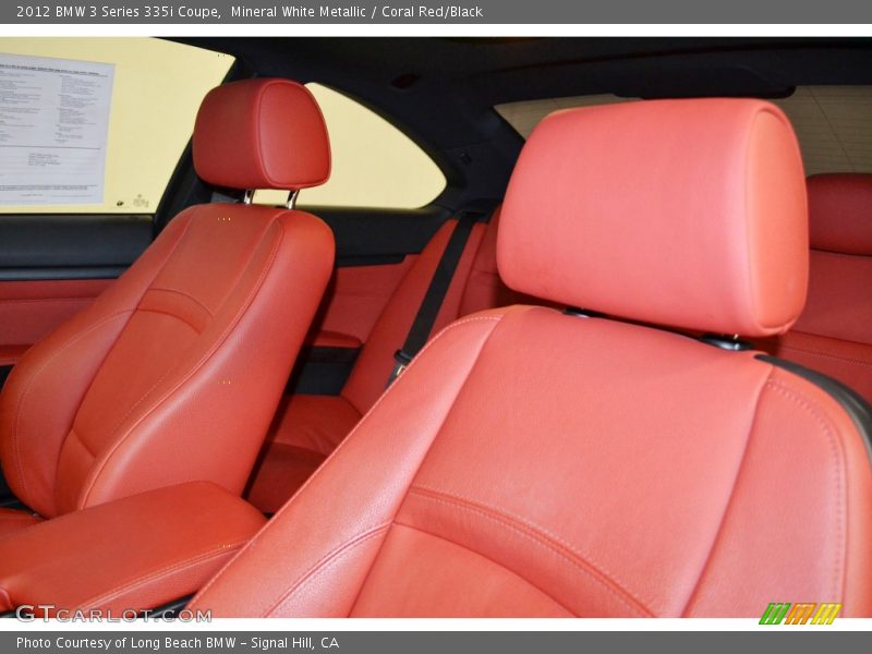 Mineral White Metallic / Coral Red/Black 2012 BMW 3 Series 335i Coupe