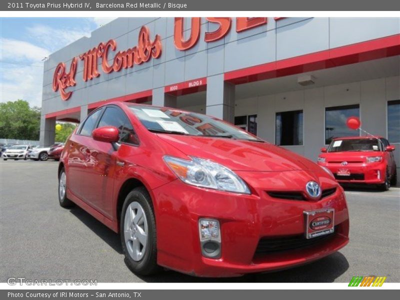 Barcelona Red Metallic / Bisque 2011 Toyota Prius Hybrid IV