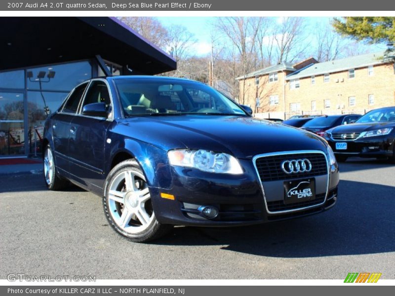 Deep Sea Blue Pearl Effect / Ebony 2007 Audi A4 2.0T quattro Sedan