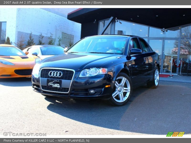 Deep Sea Blue Pearl Effect / Ebony 2007 Audi A4 2.0T quattro Sedan