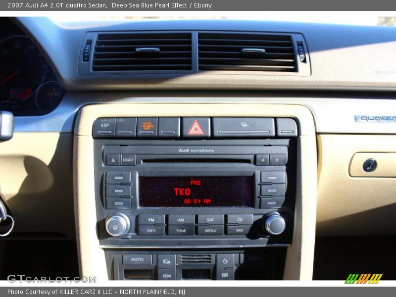Deep Sea Blue Pearl Effect / Ebony 2007 Audi A4 2.0T quattro Sedan