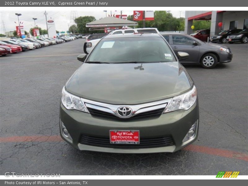 Cypress Green Pearl / Ivory 2012 Toyota Camry XLE V6