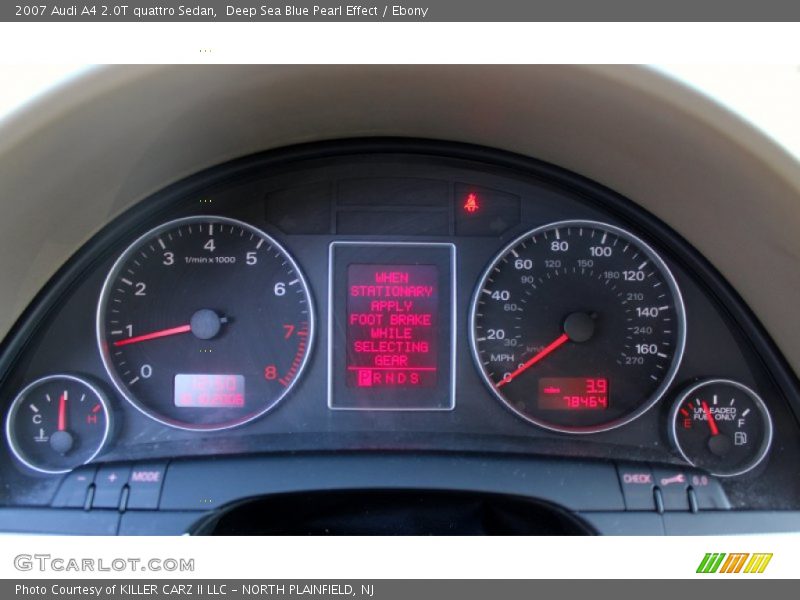 Deep Sea Blue Pearl Effect / Ebony 2007 Audi A4 2.0T quattro Sedan