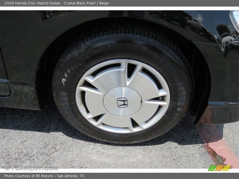 Crystal Black Pearl / Beige 2009 Honda Civic Hybrid Sedan