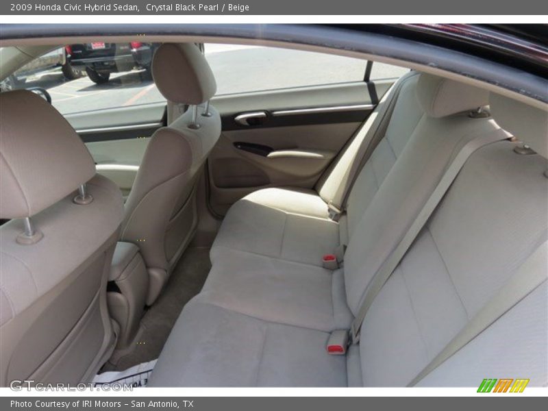 Crystal Black Pearl / Beige 2009 Honda Civic Hybrid Sedan