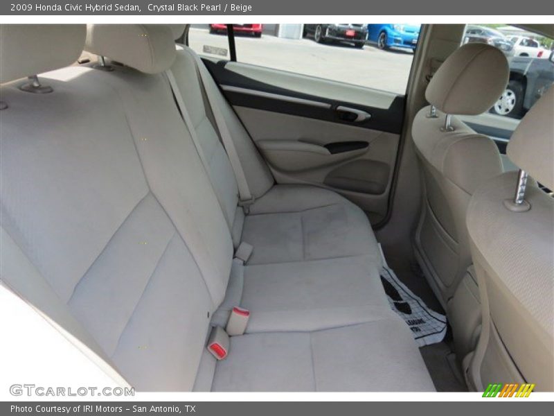 Crystal Black Pearl / Beige 2009 Honda Civic Hybrid Sedan