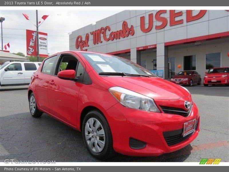Absolutely Red / Ash 2013 Toyota Yaris LE 5 Door