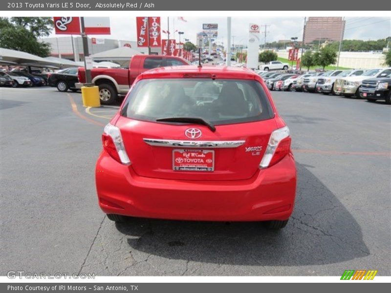Absolutely Red / Ash 2013 Toyota Yaris LE 5 Door