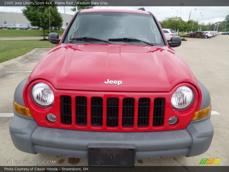 Flame Red / Medium Slate Gray 2005 Jeep Liberty Sport 4x4