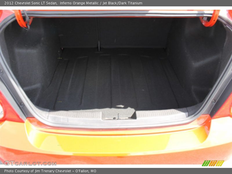 Inferno Orange Metallic / Jet Black/Dark Titanium 2012 Chevrolet Sonic LT Sedan