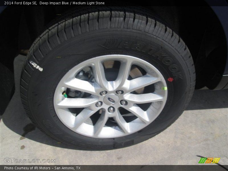 Deep Impact Blue / Medium Light Stone 2014 Ford Edge SE