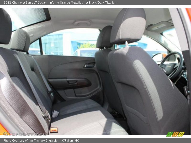 Inferno Orange Metallic / Jet Black/Dark Titanium 2012 Chevrolet Sonic LT Sedan